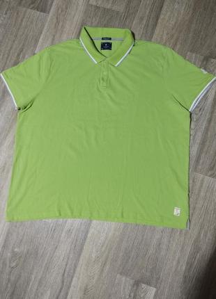 Мужская футболка / поло / pierre cardin / зелёная хлопковая фу...
