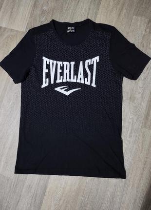 Мужская футболка / everlast / чёрная хлопковая футболка / поло...