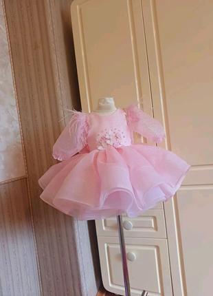 Рожева сукня святкова для дівчинки  від 1 рочка