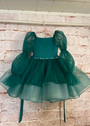 Зелена сукня для дівчинки на свята день народження подарунок