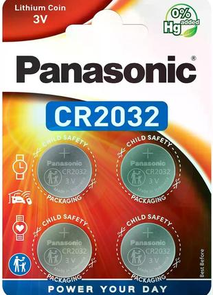 Батарейка літієва Panasonic CR2032 Lithium (блістер 4шт) ll
