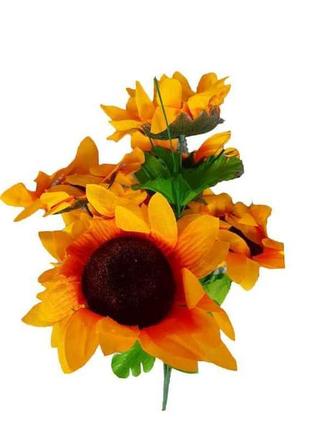 Букет штучних квітів соняшник h-40см 6 бут. шовк арт. 333 тм з...