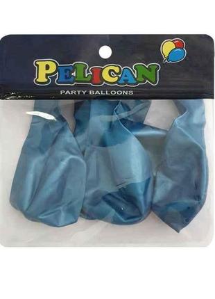 Кульки 12 (30 см) хром синій 1205-603, 5шт/уп тм pelican