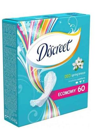 Щоденні гігієнічні прокладки discreet deo spring breeze 60 шт