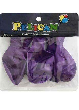 Кульки 12 (30 см) хром фіолетовий 1205-605, 5шт/уп тм pelican