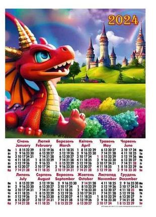 Календар а2 (дракончик замок) а-57 тм україна