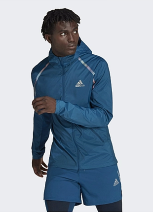 Мужская спортивная ветровка adidas marathon running jacket blu...