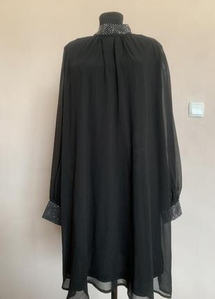 Новое,черное, шифоновое платье на подкладке