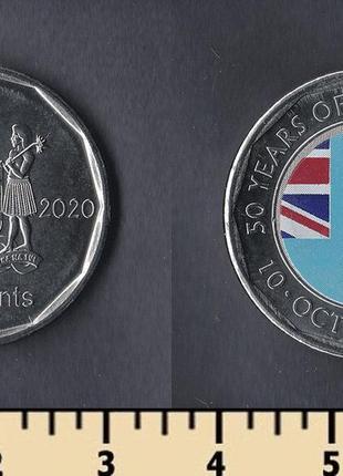 Фиджи 50 центов 2020 UNC 50 лет независимости №209