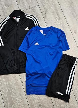 Костюм adidas для мальчика, шорты,футболка, олимпийка адидас, ...