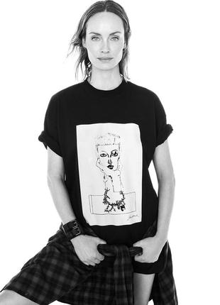 Футболка zara oversize steven meisel print t-shirt