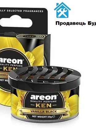 Ароматизатор в машину AREON Ken Чорная ваниль банка (под сиден...