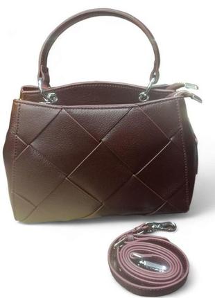 Женская сумка из натуральной кожи cici leather 6612 бордовый