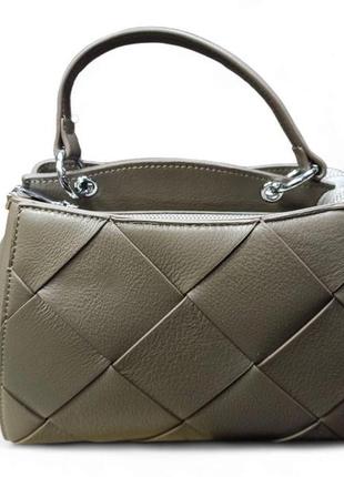 Женская сумка из натуральной кожи cici leather 6612 бежевый