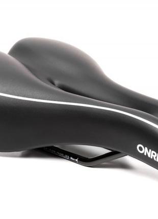 Сідло велосипеда ONRIDE Seat сталеві рамки чорний 274x178мм
