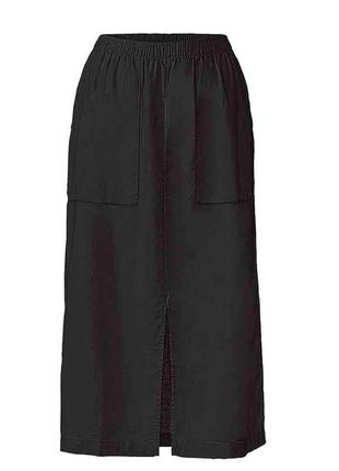 Женская льняная юбка с удобной эластичной талией размер 40 евро