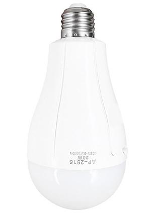 Світлодіодна LED лампочка з акумулятором AP-2916, 20W, E27, 2x...