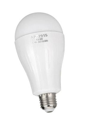 Світлодіодна LED лампочка з акумулятором AP-2915, 15W, E27, 1x...
