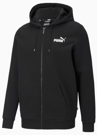 Черное мужское зип-худи puma essentials men's full zip hoodie ...