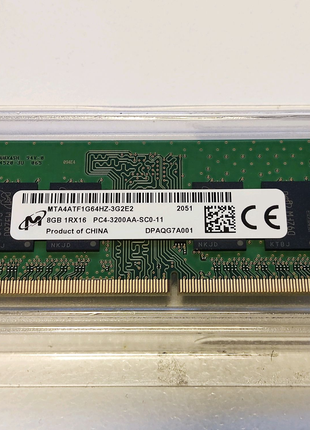 Пам'ять для ноутбуків Micron 8 GB SO-DIMM DDR4 3200 MHz