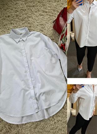 Базовая белая рубашка оверсайз,lc waikiki,p.m-l