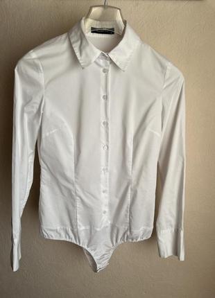 Блузка белая боди. размер 38 /s-m