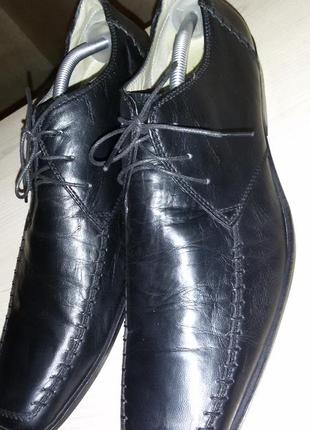 Vagabond- кожаные черные туфли 46 размер (31 см)