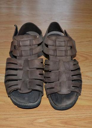 Кожаные сандалии босоножки на пробковой подошве
