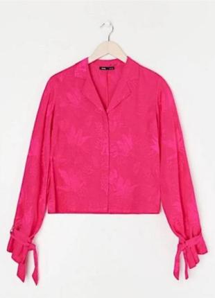 Розовая фукси рубашка блуза блузка sinsay xl