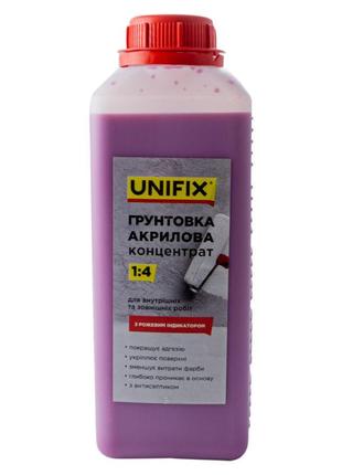 Грунтовка акриловая Unifix - 1 кг x 1:4 концентрат с индикатор...