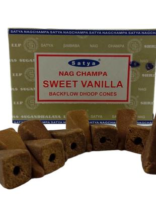 Sweet Vanilla Backflow Cones (Сладкая Ваниль)(Satya) 10 конусо...