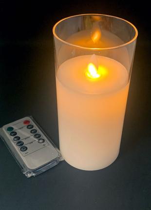 Свічка з Led-підсвіткою з рухомим полум'ям і пультом керування...
