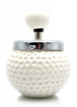 Пепельница с крышкой керамическая "Мяч для гольфа" (14х9х9 см)