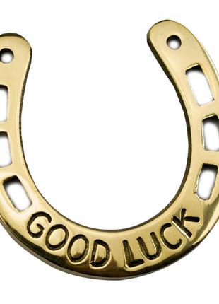 Подкова бронзовая "Good luck" (10,5х10,5 см)