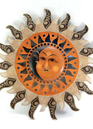 Зеркало мозаичное "Солнце и Луна" (d-50 cм)