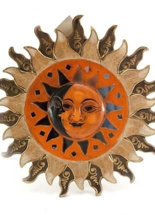 Дзеркало мозаїчне "Солце і Місяць" (d-30 cм)