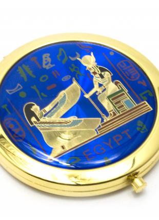 Зеркальце косметическое "Египет" золото (d-7 см)(в коробке + ч...