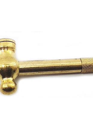 Трубка курительная бронза "Молоток" золото (6,5х3х1,5 см)