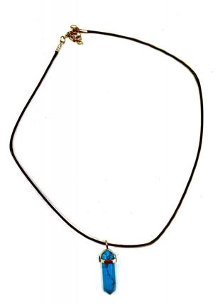 Ожерелье с кулоном из камня (Бирюза)