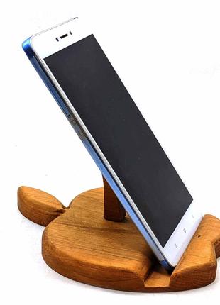Подставка для телефона "Яблоко" деревянная (15х11х1,5 см) масс...