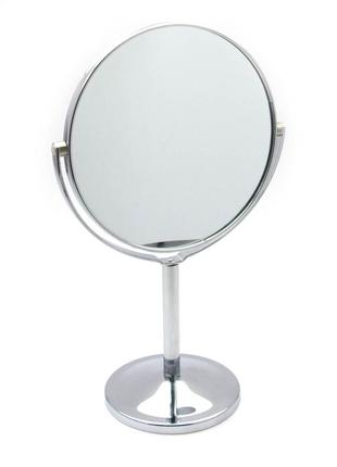 Зеркальце настольное круглое металл (25х16х10 см)