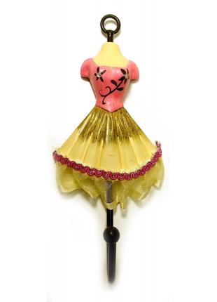 Вешалка-ключница для одежды "Манекен" розовый (28х13х13 см)