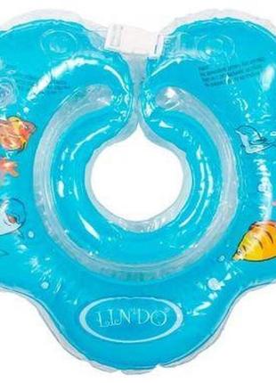 Уценка. круг для купания младенцев (синий) - немного деформиро...