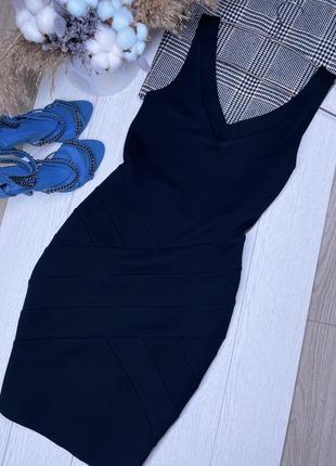 Новое чёрное бандажное платье s платье футляр вечернее платье ...