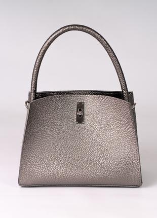 Жіноча сумка сіра сумочка срібний клатч через плече класична