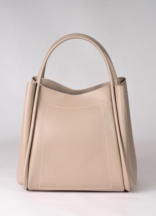 Жіноча сумка бежева сумка бежевий шопер бежевий шоппер сумочка