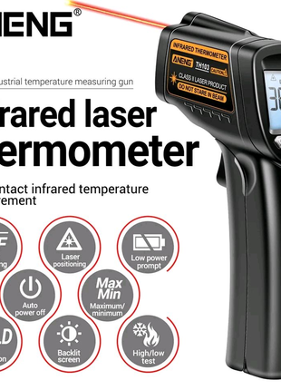 ПІРОМЕТР, вимірювач температури, лазерний. ANENG TH103. -20 +380°