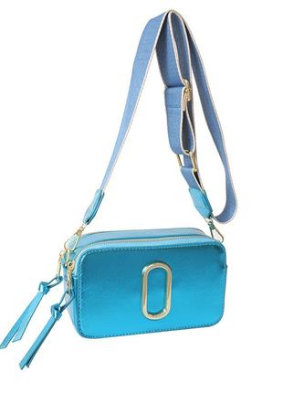Женская сумка 1805 кросс-боди голубая