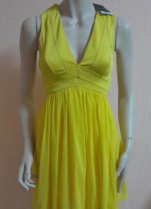 Красивое вечернее платье жёлтого цвета topshop made united ara...