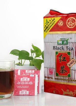 Черный чай, чай Лунцзин 10 пакетов, в индивидуальной упаковке.